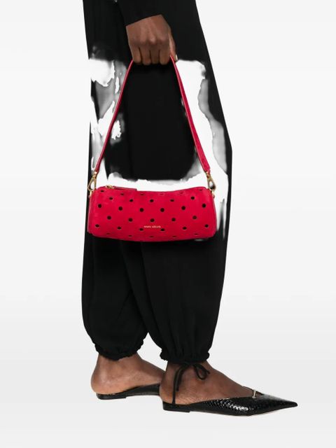 Manu Atelier mini Cylinder Perforated shoulder bag - Red - zdjęcie produktu nr 2