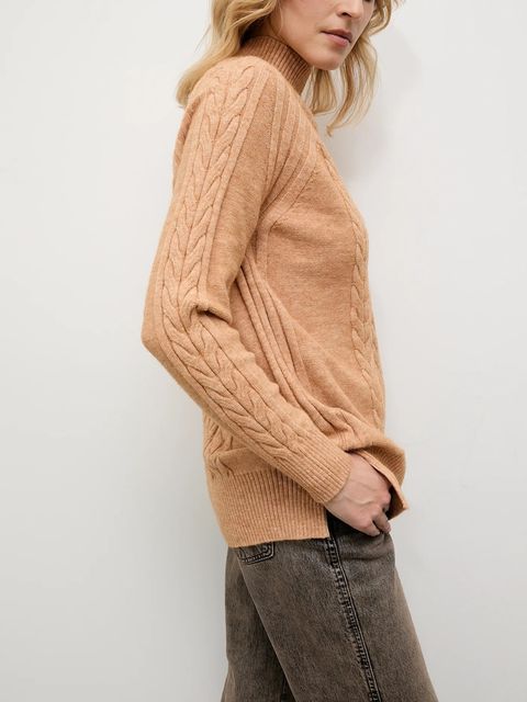 Answear.LAB sweter z kaszmirem damski kolor brązowy z półgolfem - zdjęcie produktu nr 1