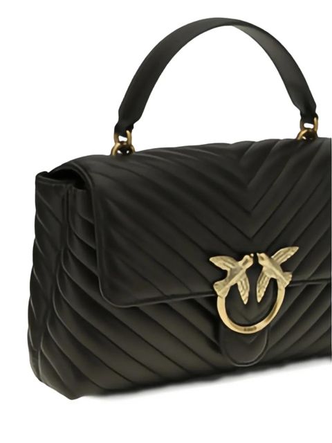 PINKO Love chevron tote bag - Green