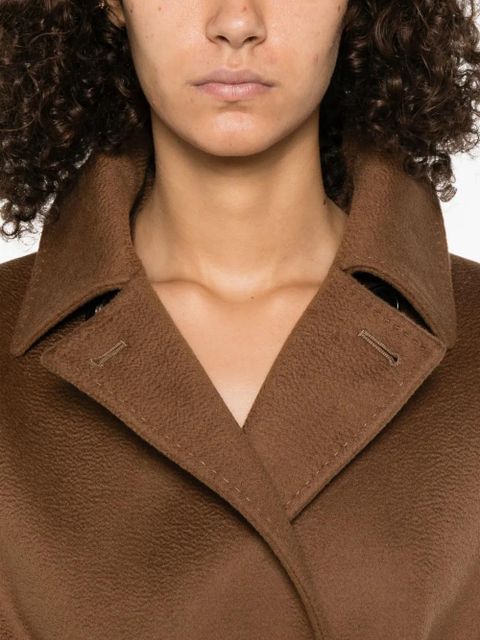 Max Mara belted notched-collar coat - Brown