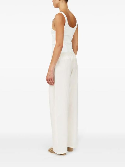 MM6 Maison Margiela cotton flared trousers - White