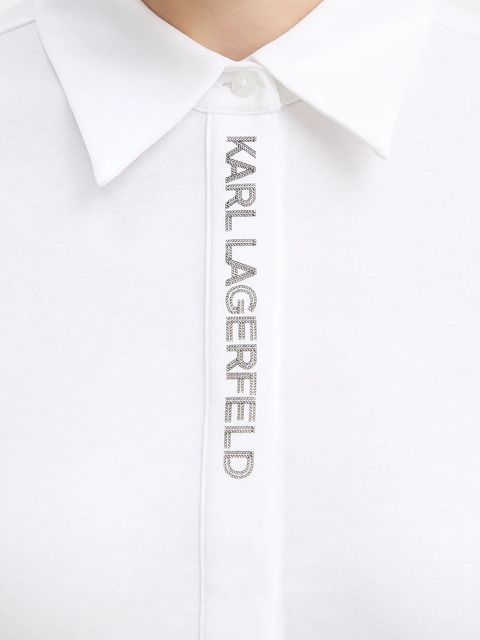 Karl Lagerfeld koszula bawełniana ELONGATED LOGO