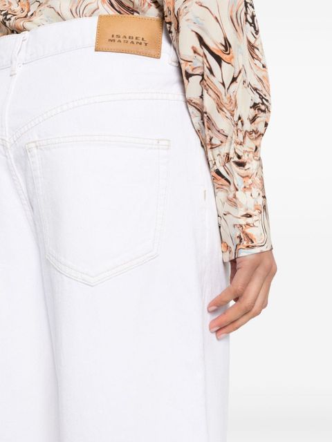 ISABEL MARANT Joanny mid-rise straight-leg jeans - White