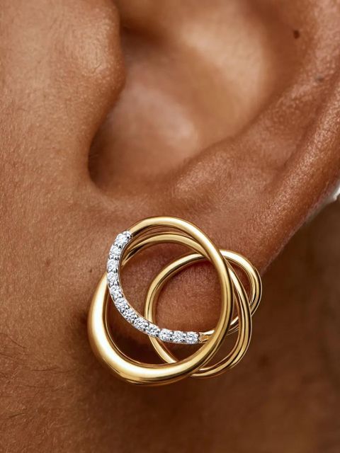 Monica Vinader Nura diamond wrap earrings - Gold - zdjęcie produktu nr 2