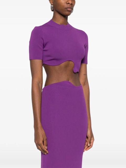 Christopher Esber Maparradita ribbed T-shirt - Purple