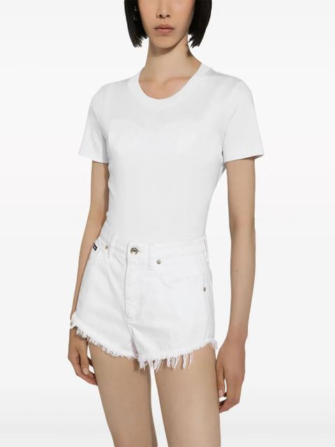 Dolce & Gabbana logo-embossed cotton T-shirt - White