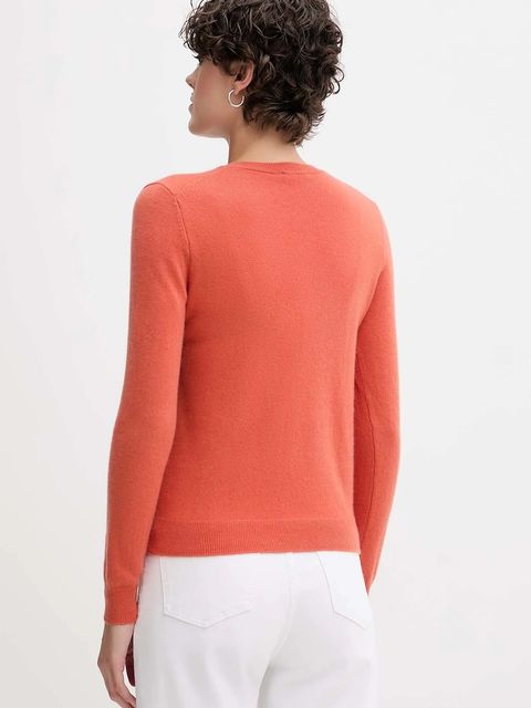 United Colors of Benetton sweter wełniany damski kolor pomarańczowy lekki 1002D1K01 - zdjęcie produktu nr 2