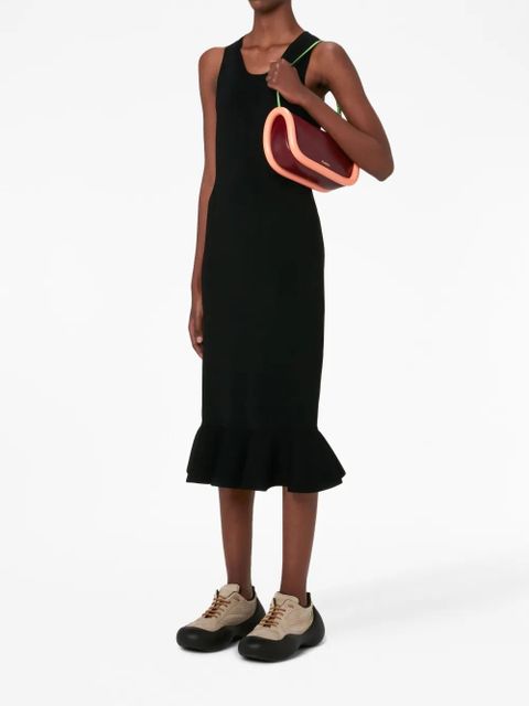 JW Anderson ruffled-trim sleeveless midi dress - Black - zdjęcie produktu nr 2