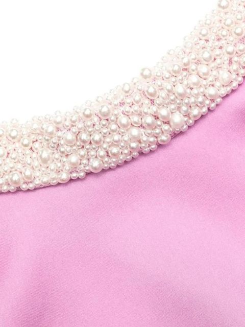 Self-Portrait round-neck mini dress - Pink