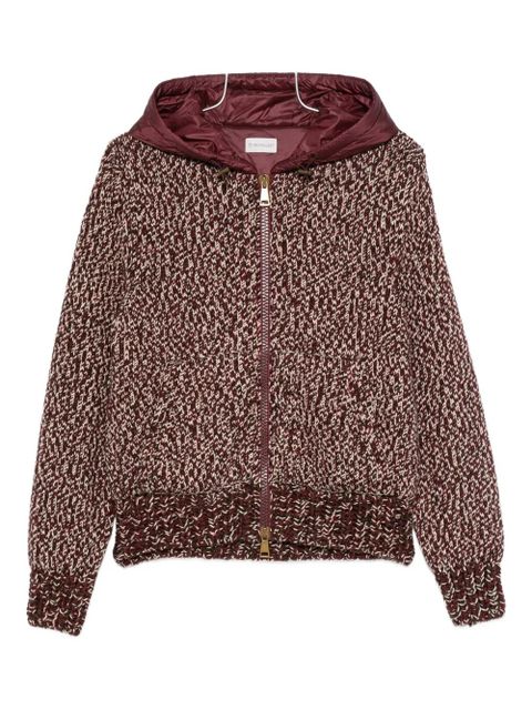 Moncler hooded wool jacket - Red