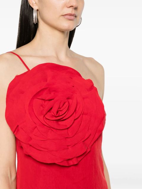 Blumarine floral-appliqué mini dress - Red