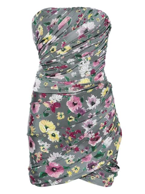 The Attico floral-print mini dress - Grey - zdjęcie produktu nr 1