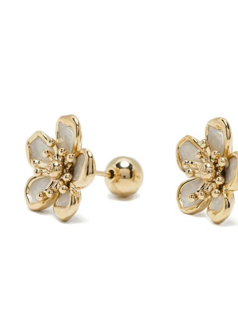 Casablanca flower earrings - Gold