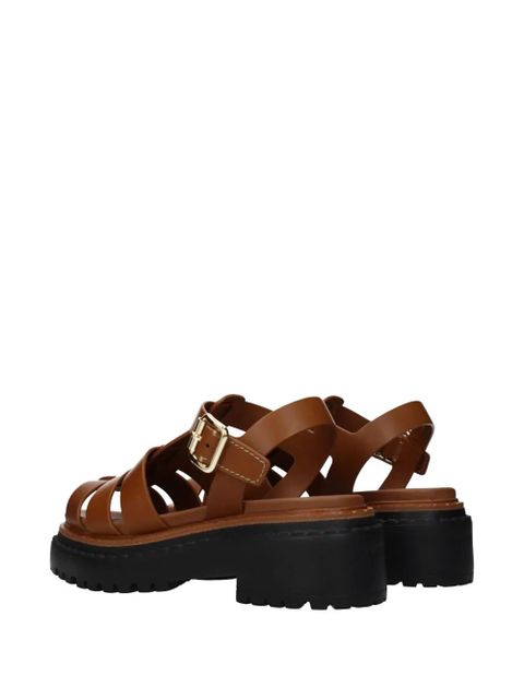 Prada cage-strap platform sandals - Brown
