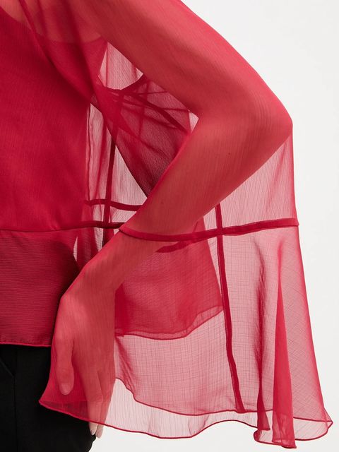 Twinset bluzka damska kolor czerwony gładka 252AT2213