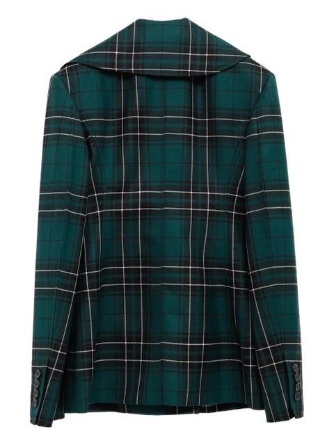 JW Anderson plaid-pattern double-breasted blazer - Green - zdjęcie produktu nr 2