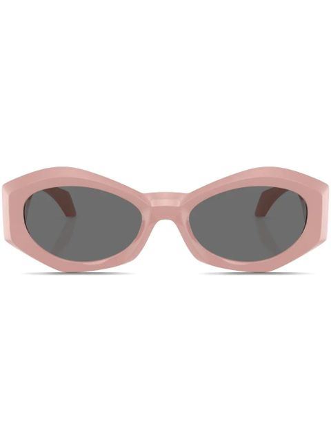 Versace Eyewear Medusa-plaque oval-frame sunglasses - Pink - zdjęcie produktu nr 1