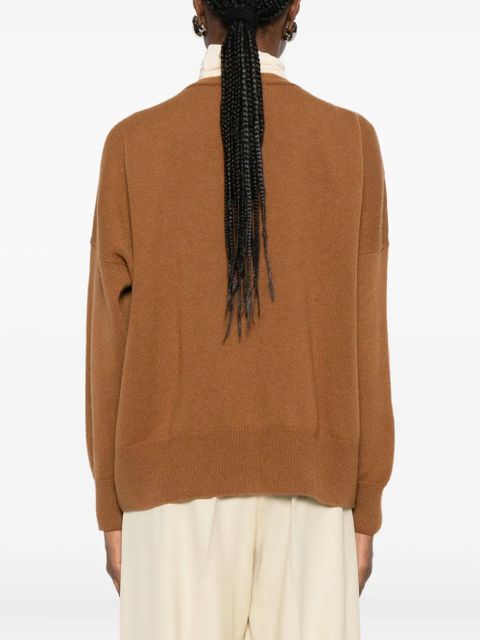 SOLOTRE V-neck cardigan - Brown