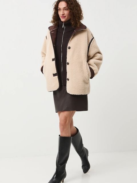 Medicine kurtka damska kolor beżowy przejściowa oversize