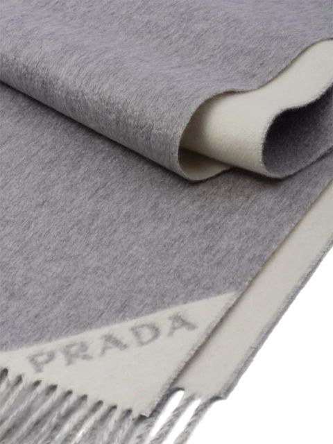 Prada reversible cashmere scarf - Grey - zdjęcie produktu nr 2
