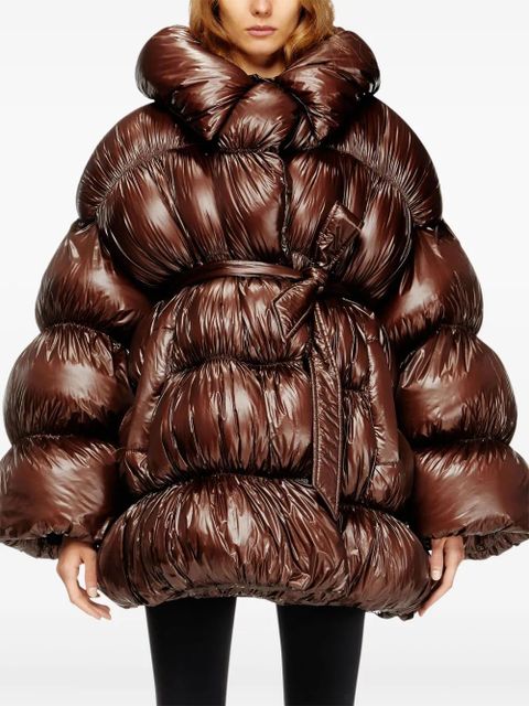 Diesel W-Inona padded coat - Brown