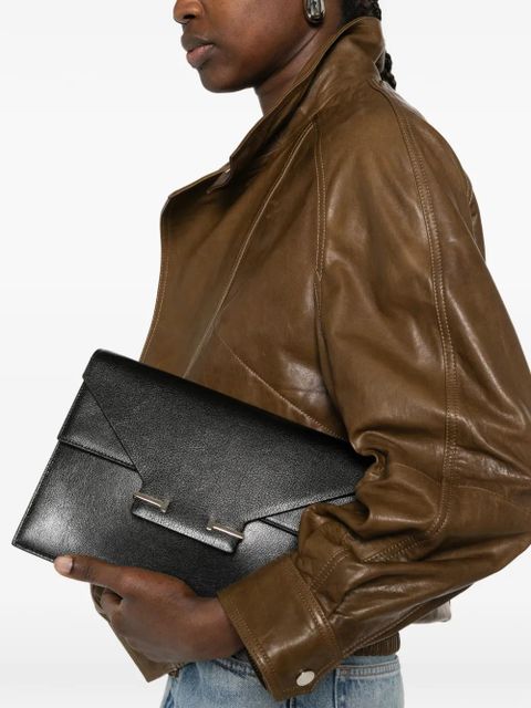 TOM FORD logo-plaque clutch bag - Black - zdjęcie produktu nr 2