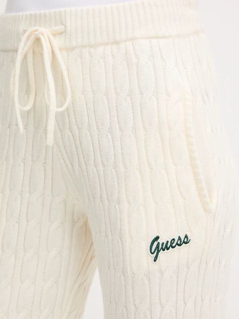 Guess spodnie dresowe LAVINIA damskie kolor beżowy gładkie V5BB20 Z0572