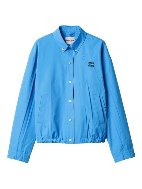 Miu Miu poplin shirt jacket - Blue - zdjęcie produktu nr 1