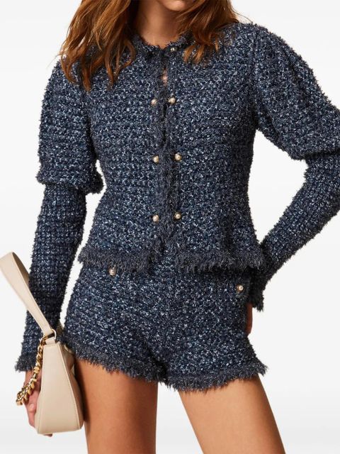 TWINSET jacquard fringed jacket - Blue - zdjęcie produktu nr 2