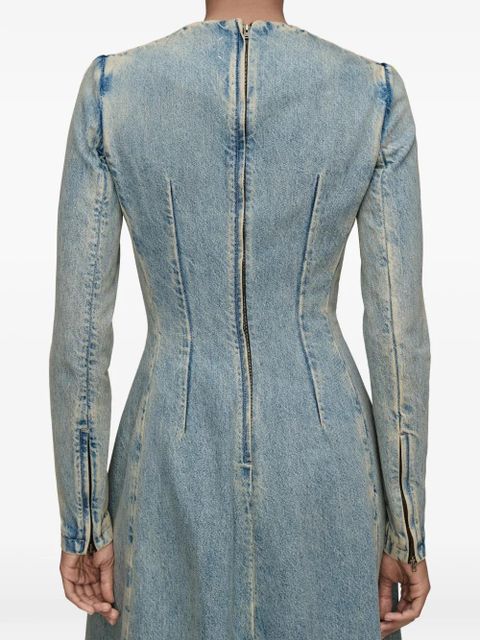 Maison Margiela long-sleeves midi dress - Blue