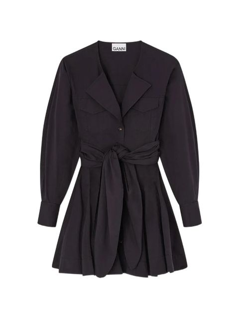 GANNI belted shirt dress - Black - zdjęcie produktu nr 1