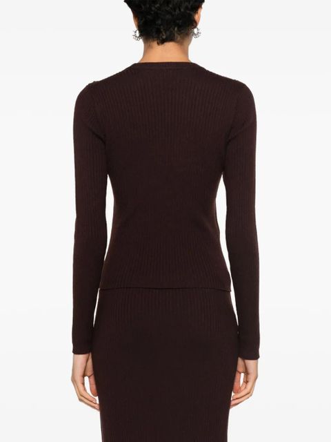 PINKO Love Birds-motif sweater - Brown