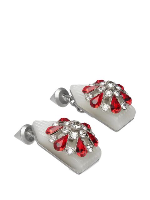 Maison Margiela rhinestone-embellished cufflinks - Silver - zdjęcie produktu nr 2