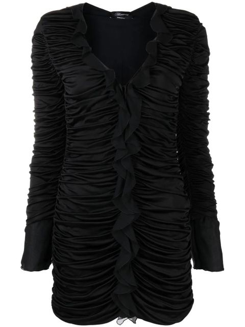 Blumarine draped ruffled dress - Black - zdjęcie produktu nr 1