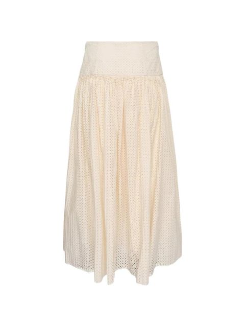 Ulla Johnson Nalla A‐Line broderie-anglaise skirt - Neutrals - zdjęcie produktu nr 2