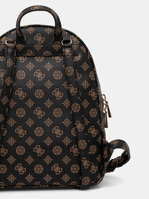 Guess plecak MANHATTAN damski kolor brązowy mały wzorzysty HWPG71 18330