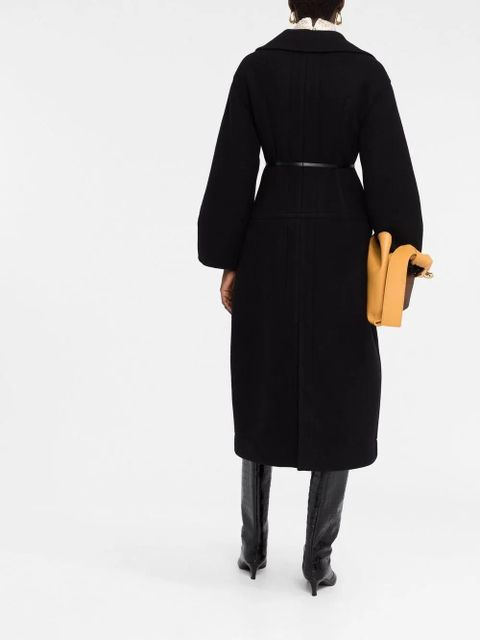 Jil Sander belted wool coat - Black