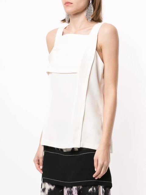 3.1 Phillip Lim panelled cold-shoulder top - White