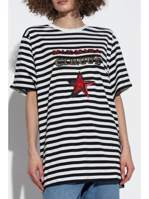 Max Mara striped cotton T-shirt - Black