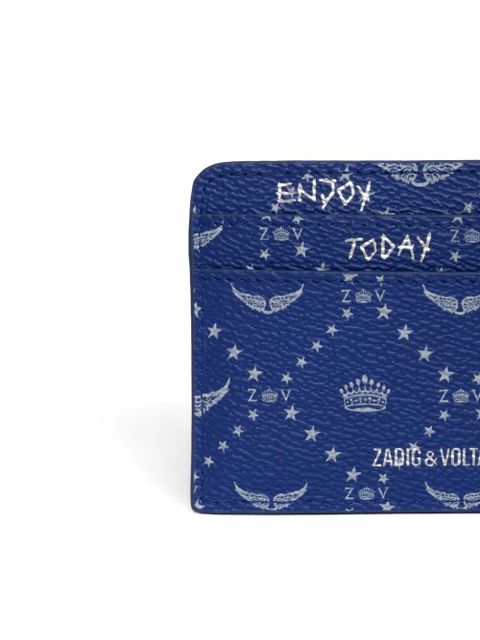 Zadig&Voltaire monogram-print cardholder - Blue