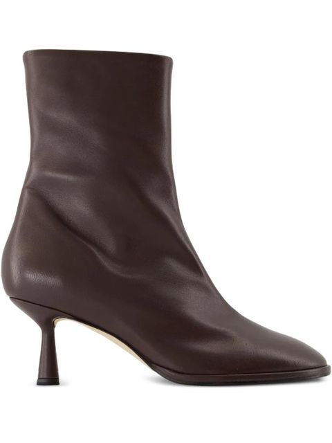 Aeyde 65mm Dorothy leather ankle boots - Brown - zdjęcie produktu nr 1