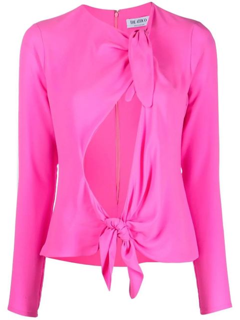 The Attico Zelda tie-front blouse - Pink - zdjęcie produktu nr 1