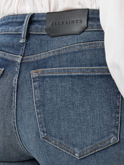 AllSaints jeansy HALDAN damskie medium waist W008ED