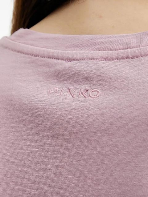 PINKO frilled-sleeve T-shirt - Neutrals