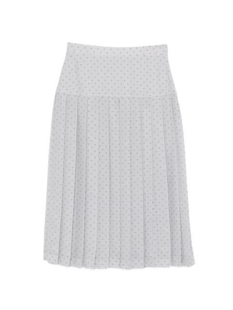 Alessandra Rich polka-dot pleated midi skirt - Grey - zdjęcie produktu nr 1