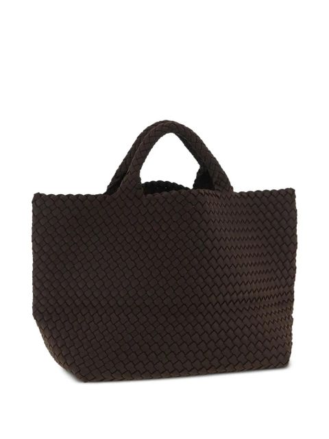 NAGHEDI medium St. Barths hand-woven logo tote bag - Brown