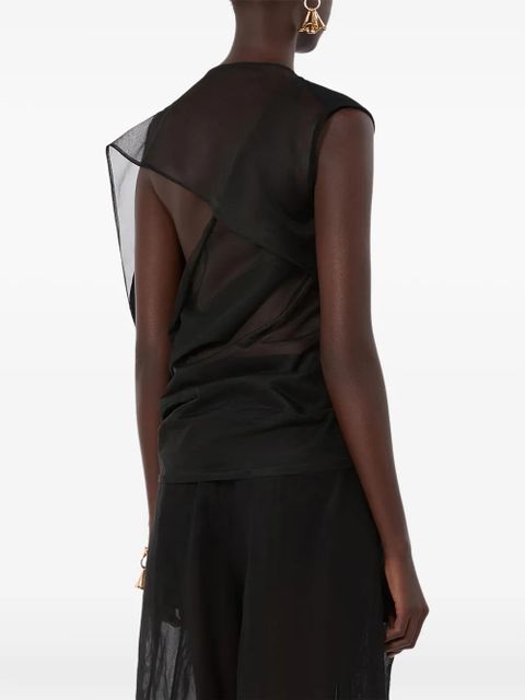 Sportmax asymmetrical blouse - Black