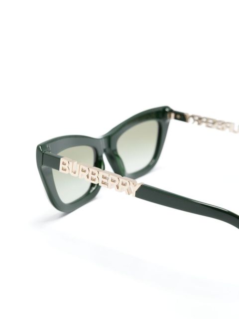 Burberry Eyewear logo lettering plaque tinted sunglasses - Green - zdjęcie produktu nr 2
