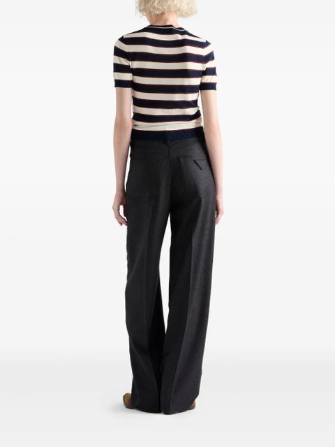 Prada striped T-shirt - F056H Blue