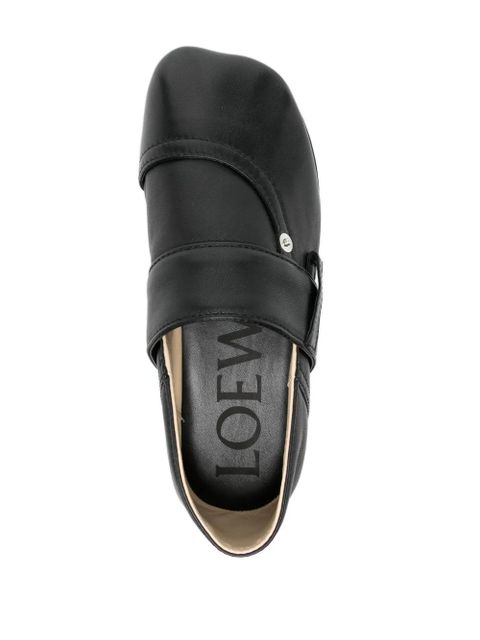 LOEWE pocket-design flat loafers - Black